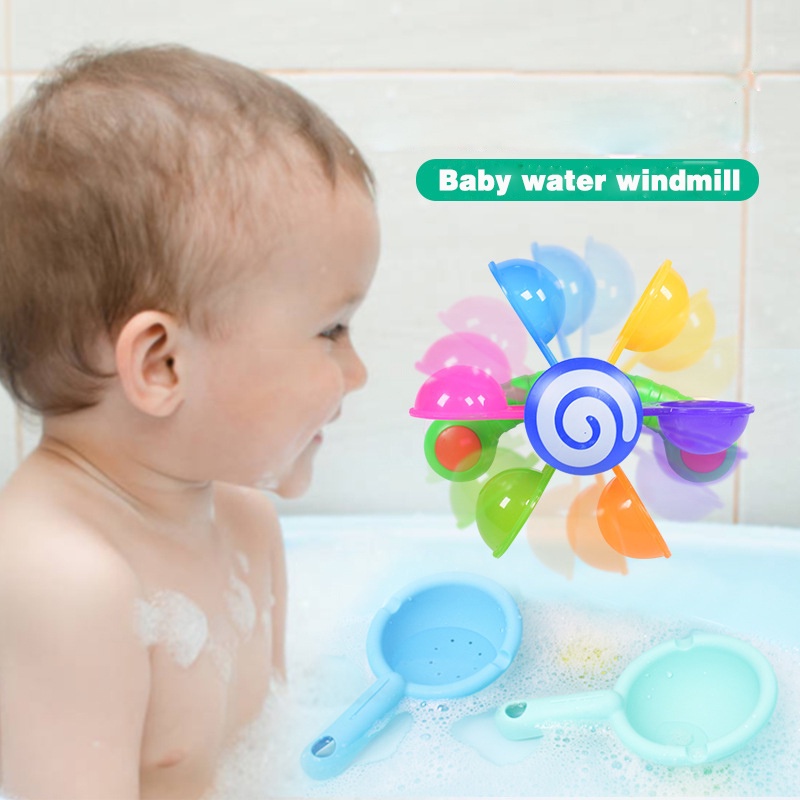 Mainan Musik Putar Mandi Anak/Kincir Angin Air Pelangi Musim Panas/Mainan Mandi Kamar Mandi Bayi Untuk Usia 2-6 Tahun