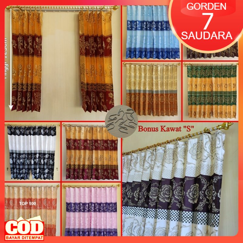Gorden Kelambu Horden Korden Tirai Korden Gordyn Hordeng Selambu Klambu Jendela Pendek Minimalis COD