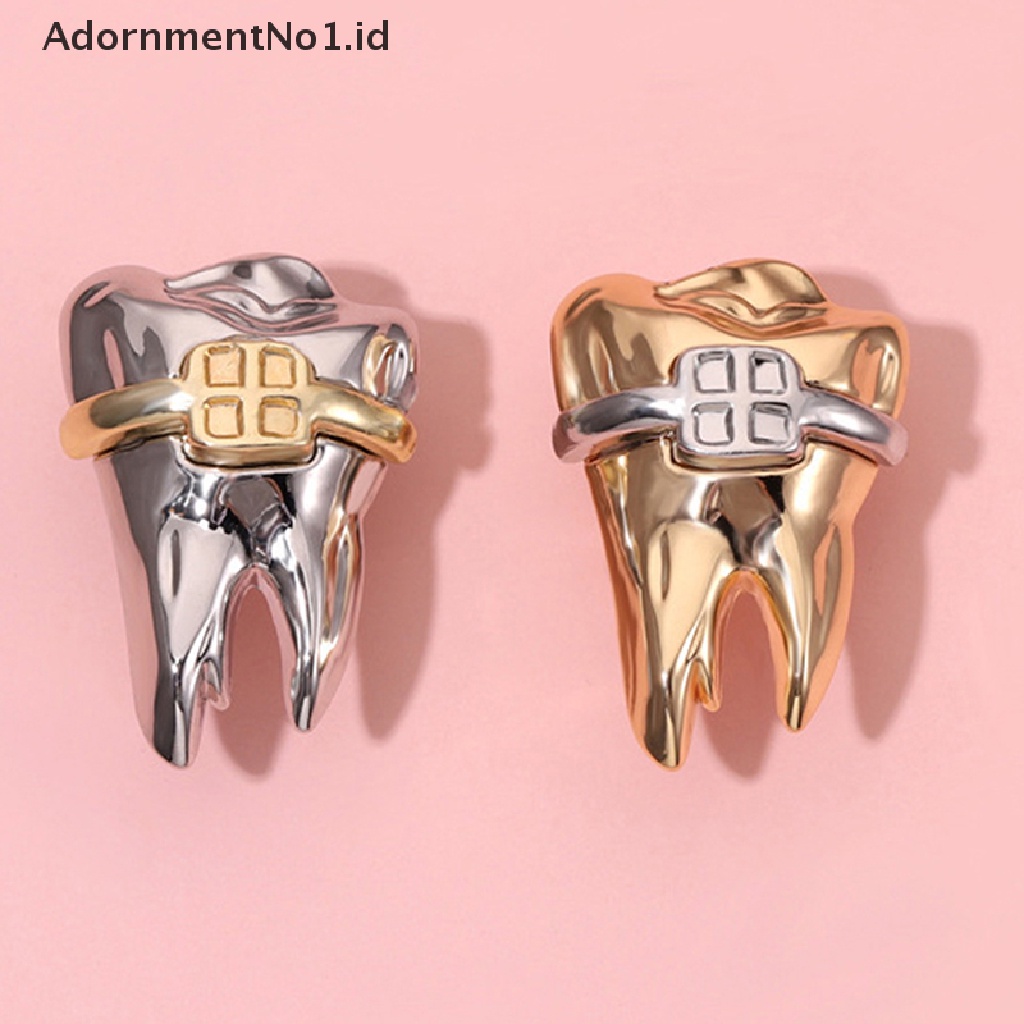 [AdornmentNo1] Unisex Care Tooth Bros Pin Kerah Ransel Seragam Ornamen [ID]