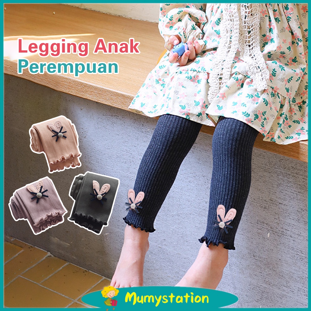 MumyStation Legging bayi anak motif kelinci Celana panjang anak perempuan import Leging bayi anak cewek