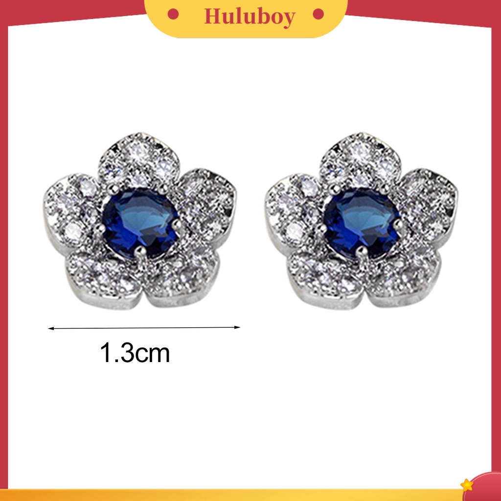 {Ready Stock} Anting Tusuk Bentuk Bunga Desain Alloy Menawan Berlian Imitasi Hias Ear Studs Untuk Wanita