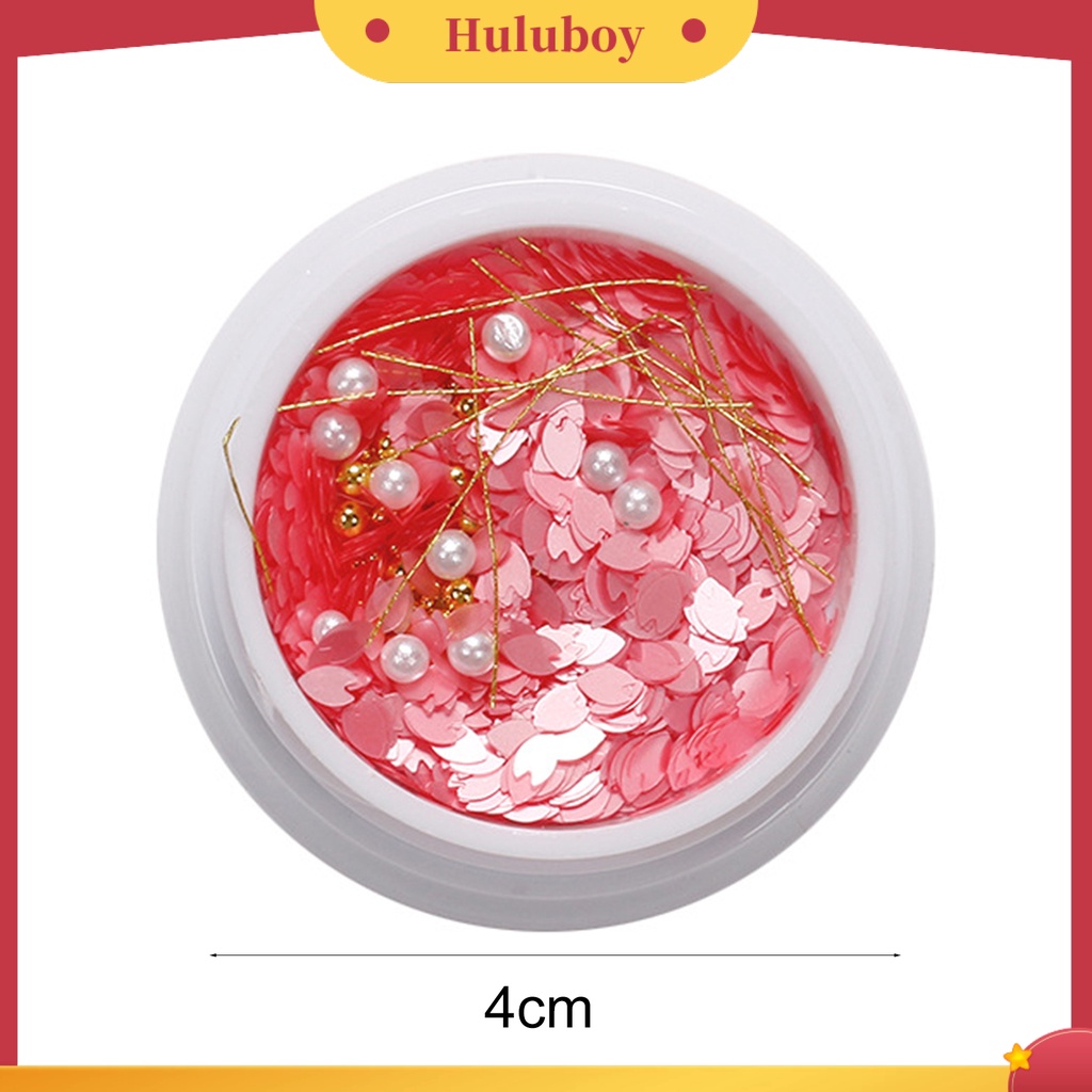 {In Stock} 1kotak Payet Kuku Bentuk Bunga Warna Cerah Ultra-Tipis Mengkilap Efek Visual Pertunjukan Pesona Unik Kelopak Hewan Peliharaan Nail Art Paillettes Sequin Flakes Ornamen Untuk Salon Kuku