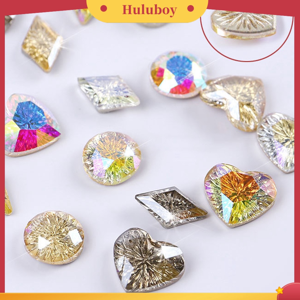 {In Stock} Nail Glitter Transparan Indah Bersinar Rhombic Rhinestone Nail Dekorasi Untuk Salon Kecantikan