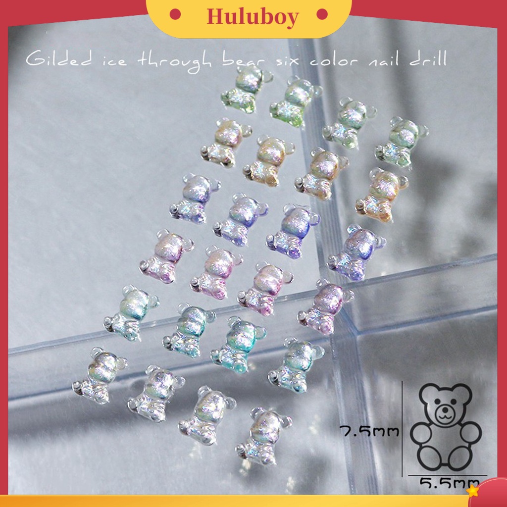 {In Stock} 50Pcs/Set Ornamen Kuku Efek Mengkilap Penembus Es Tembus Fashion Polish UV Gel Manicure Aksesoris Untuk Perempuan