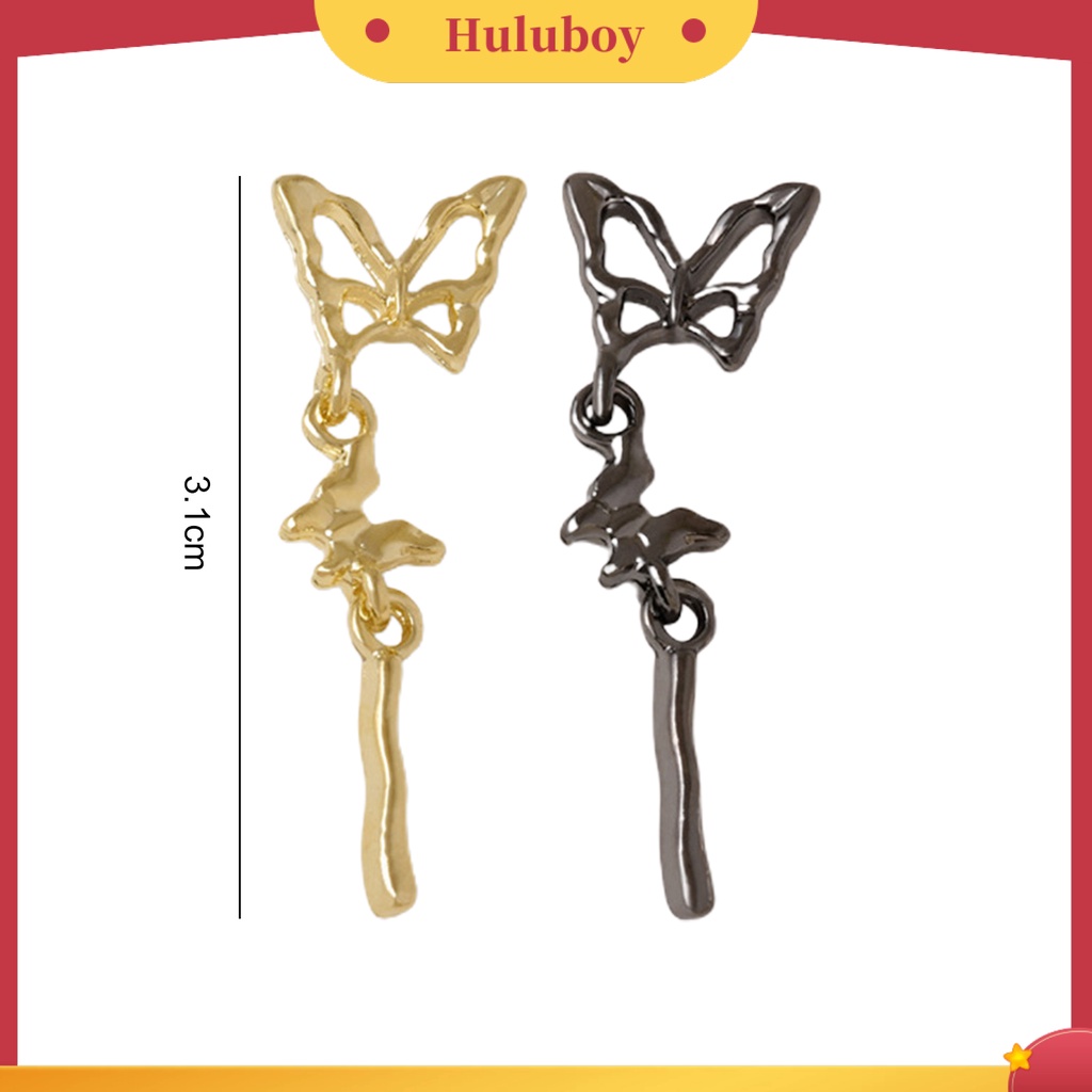 {In Stock} 10Pcs Nail Art Pendant Tiga Dimensi Ins Style Gloss DIY Tahan Karat Mid-length 3-bagian Kupu-Kupu Liontin Dekorasi Kuku Perlengkapan Kuku