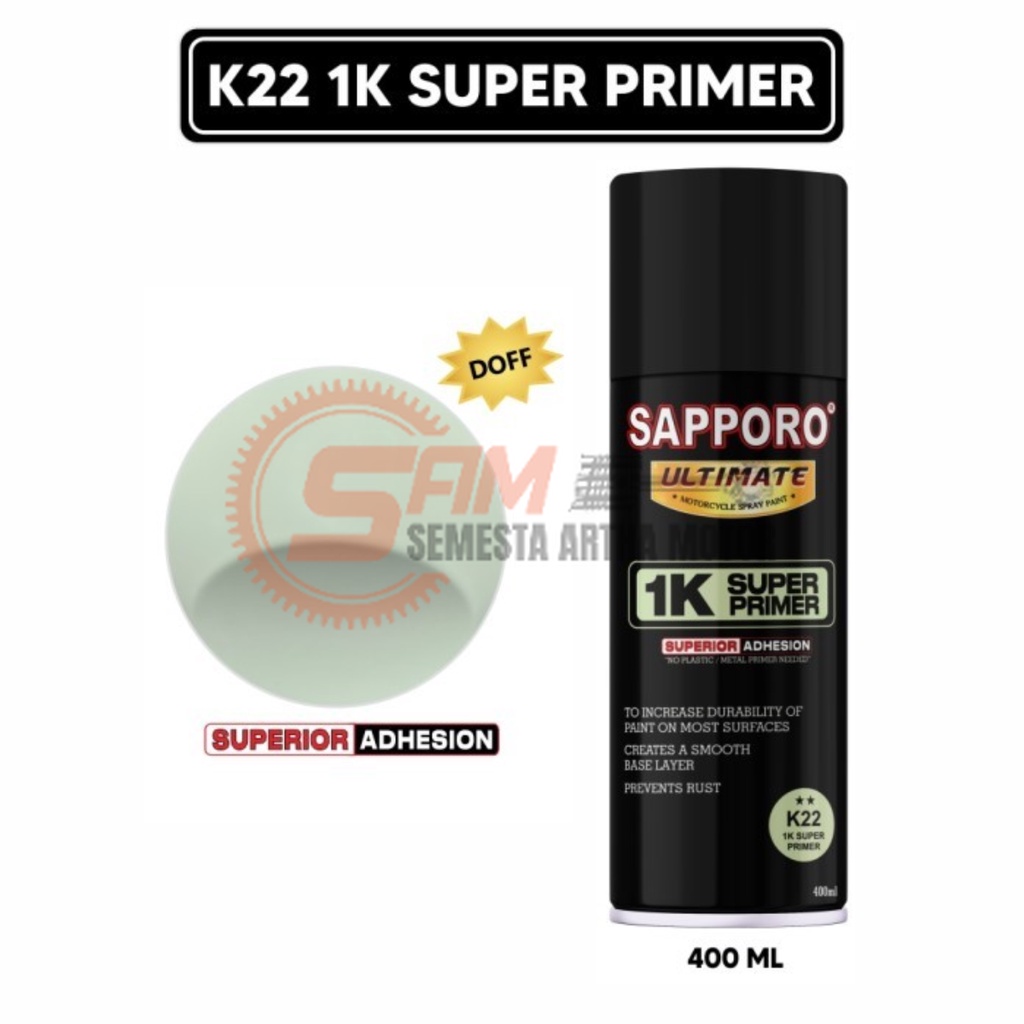 

Pilox Sapporo Ultimate Super Primer K22 1K Cat Semprot 400ml Pilok Aerosol Spray