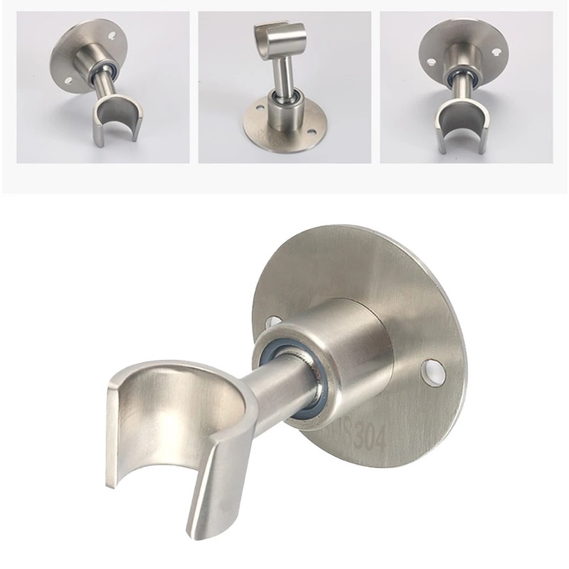 Bracket Shower Heavy Duty Awet360°Adjustable Handheld Shower Head Holder Universal Shower Head Holder Stainless Steel Kamar Mandi Mudah Menginstal Shower Head Holder Dengan Sekrup
