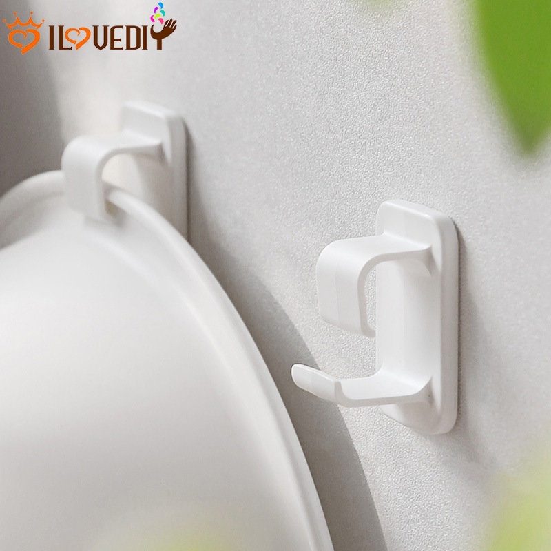 [Unggulan] 1pc Gantungan Wastafel Hiasan Dinding Tanpa Jejak Rak Penyimpanan Baskom Holder Viscose Kuat Non-Punching Basin Hook Rumah Rak Penyimpanan Aksesori Kamar Mandi