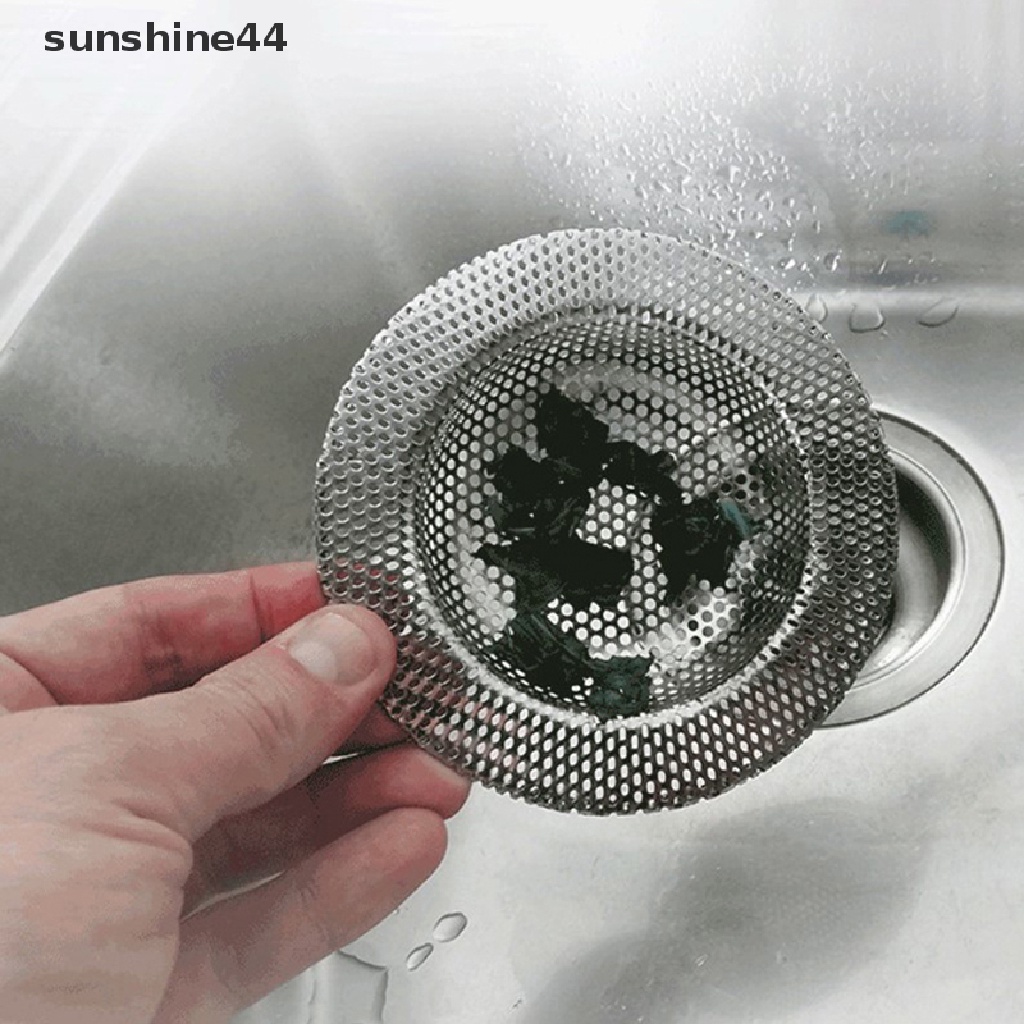 Sunshine Saringan Wastafel Air Dapur Stainless Steel Sink Mesh Strainer Penutup Saluran Air Lantai ID