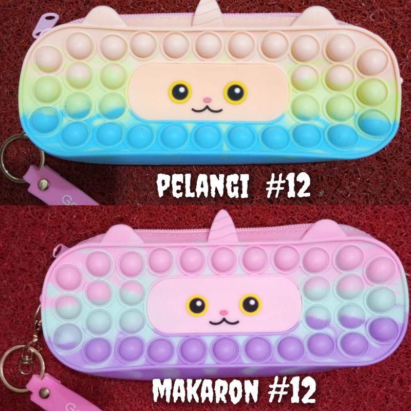 PERALATAN SEKOLAH KOTAK PENSIL POP IT KOTAK PENSIL KARAKTER TAS POP IT ANAK POP IT MAINAN ANAK POP IT KOTAK PENSIL POP IT PELANGI DAN MAKARON TAS POP IT