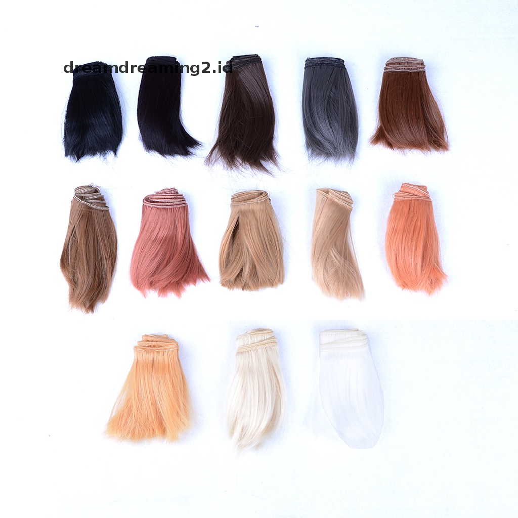 (hot) 10cmx100cm DIY Welf Fringe Wig High-temperature Wire Hair Untuk 1 /3 1 /4 BJD Doll//
