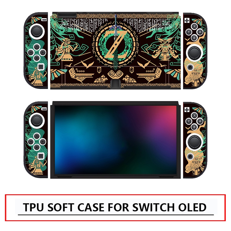 New Switch Case Zelda Tears of Kingdom Storage Bag Kotak Kartu Untuk Saklar V1 V2/OLED Zelda Tears of Kingdom Aksesoris Saklar