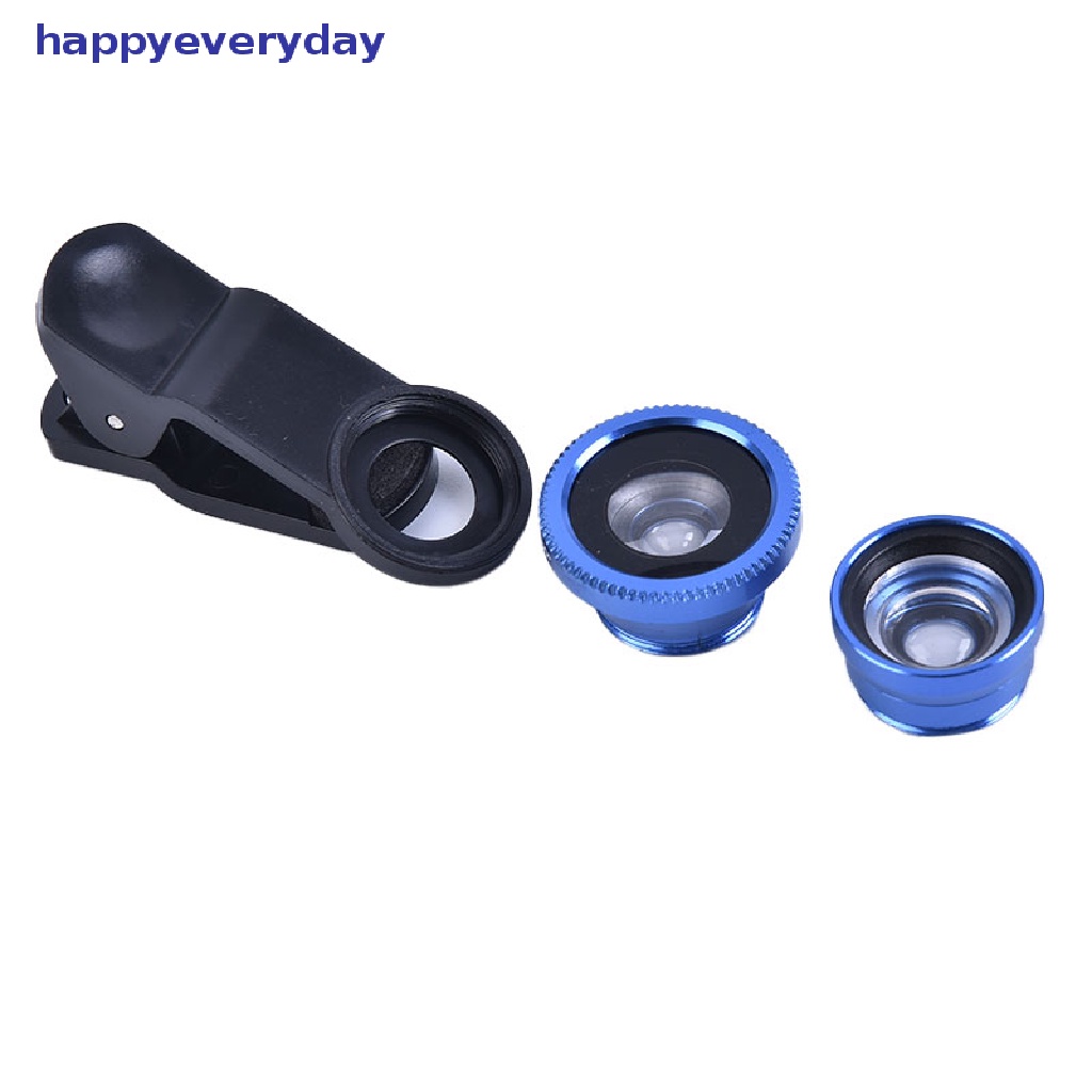 [happy] 3in1 Handphone Fish Eye+Wide Angle+Lensa Kamera Makro Untuk Hp Universal [ID]