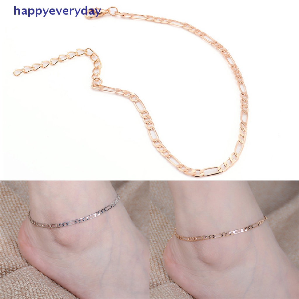 [happy] 1pcs Fashion Gold Silver Plated High Quality Ankle Chain Anklet Perhiasan Kaki [ID]