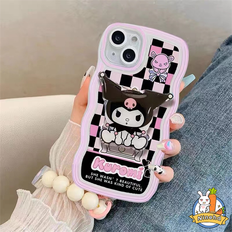 Huawei Y9 Prime 2019 Nova 7i 9 8 7 6 SE Pro Nova Y90 Y70 Plus Nova 5T 4e 3i 3e Y7A Y9s P20 Pro P30 Lite Honor 8X Fashion Kuromi Phone Case Perlindungan Lensa Clear Wave Edge Soft Case