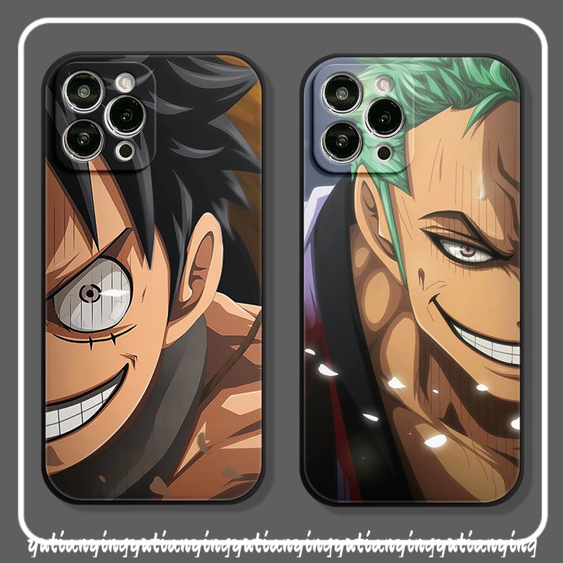 Casing Anime One Piece Luffy Solon Trendi Oppo A17 A95 A54 A12 A57 A55 A53 A15 A94 A96 A7 A16 A76 A31 Reno 8T 8 7 6 5F 5 A5 A52 A5s A3s A16E A36 A9 A74 Casing Tepi Lurus