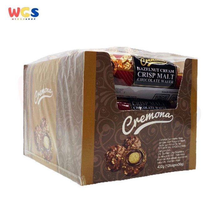 Cremona Hazelnut Cream Crisp Malt Chocolate Wafer 3 x 12,5gr