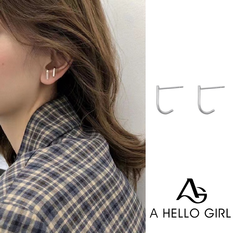 Anting Tusuk Gantung Temperament Desain Geometri Gaya Koreasimplekeren Untuk Wanita