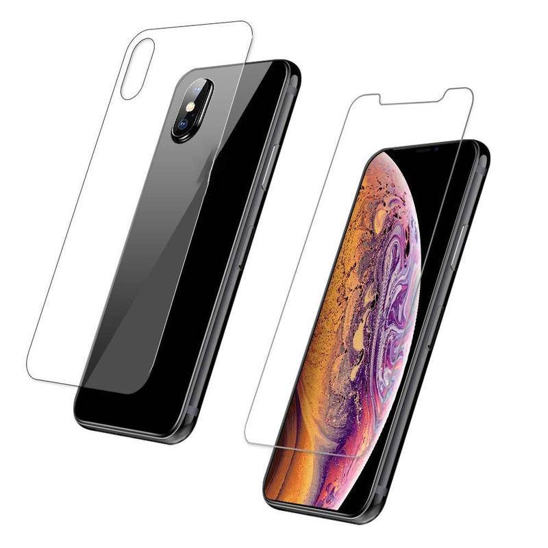 IPHONE Kaca Tempered Depan+Belakang Transparan Untuk Iphone11 Pro XS MAX X Xr7 8 Plus Film Pelindung Layar Untuk Iphone5 5S SE 2020 2022 2016