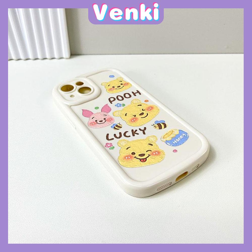 Case for iPhone 11 Soft TPU Glossy Round Edges Case Cute Cartoon Honey Bear Camera Protection Shockproof For iPhone 14 13 12 11 Pro Max 7 8 Plus X XR