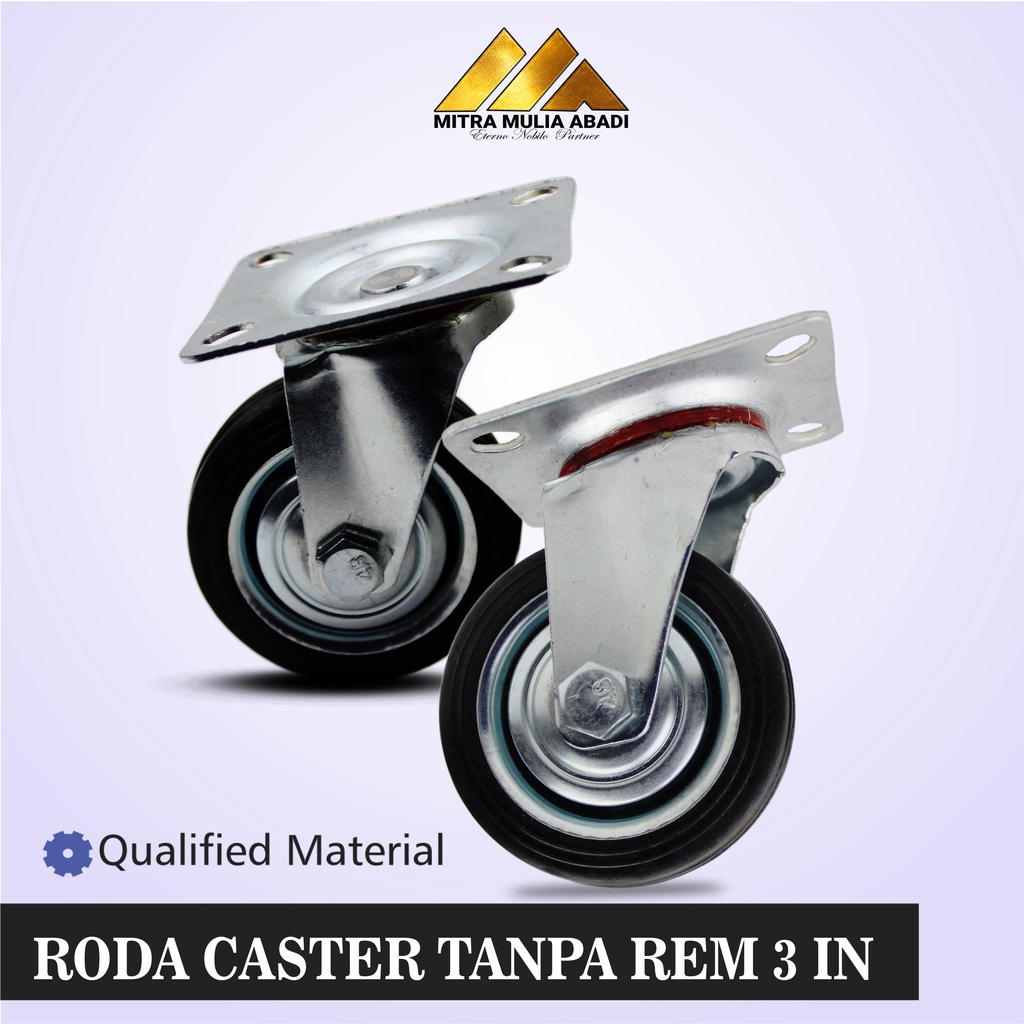 Roda  Kaster/Kastor 3 Inci TEBAL Tanpa Rem SERBAGUNA