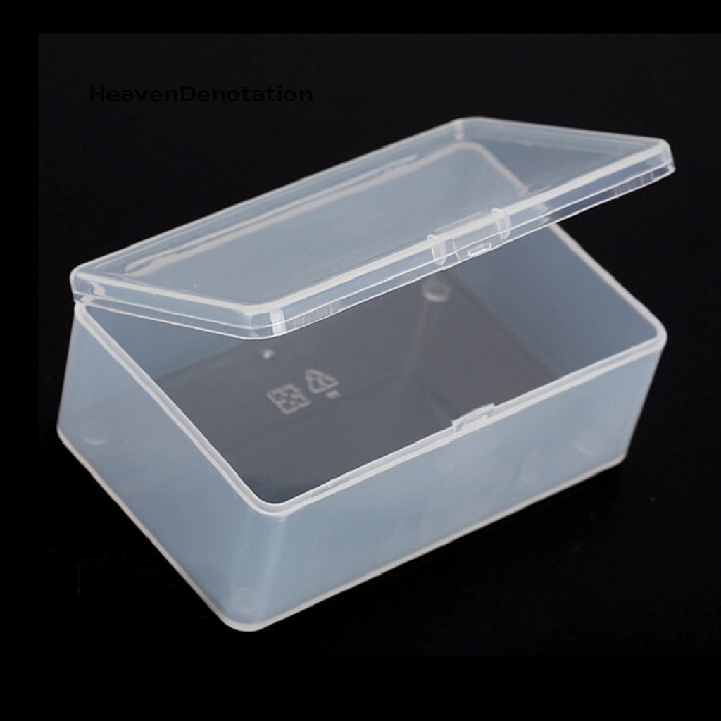 [HeavenDenotation] Persegi Plastik Bening Transparan Dengan Tutup Storage Box Koleksi Container Case HDV
