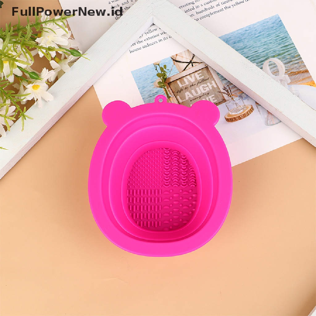 Power Makeup Brush Cleaner Scrubber Pads Cuci Alas Silikon DIY Masker Mangkuk ID