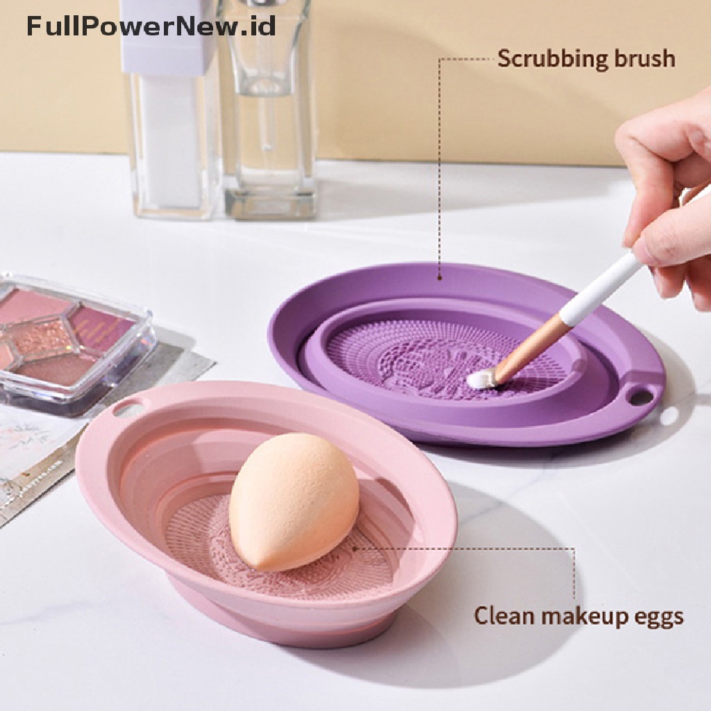 Power Silicone Makeup Brush Cleaner Alat Alas Pembersih Papan Scrubber Cuci Mangkok ID
