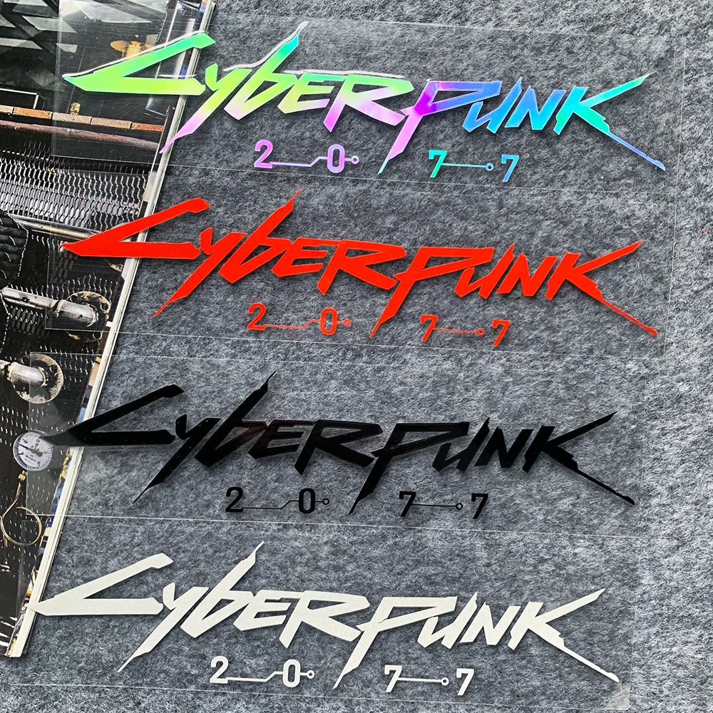 Cyberpunk2077logo Reflektif Tahan Air Stiker Dekorasi Mobil Motor Skuter Kendaraan Elektrik Sepeda Laptop Mempercantik Decals