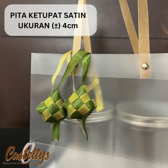 

10 Pcs Pita Ketupat Satin Hiasan Goodie Bag Hampers Lebaran