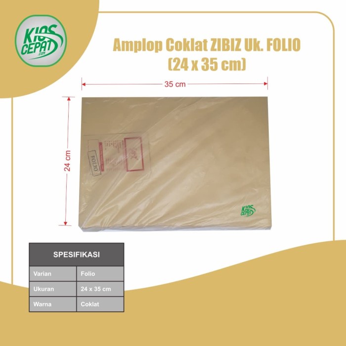 

Amplop Coklat Ukuran Folio (1Pack Isi 100pcs)