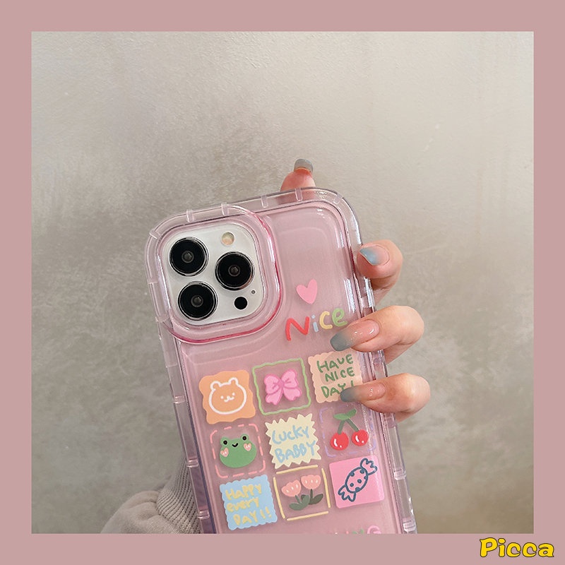 Casing Redmi Note 11s 10s 11 10 9 Note11 Note9 Note10 Note10s Redmi 10A 9A 10 A1 9T 9C NFC INS Kawaii Candy Cherry Hewan Lucu Kartun Beruang Kodok Shockproof Airbag Tpu Soft Case