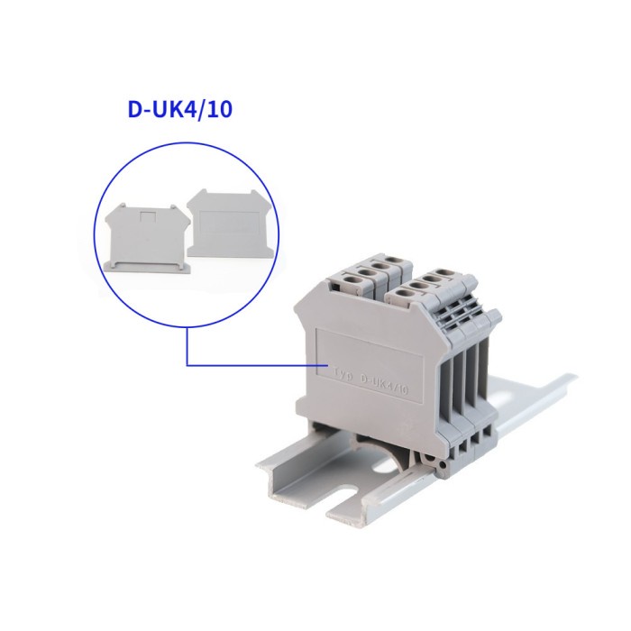 Isi 5 Pcs Terminal Block UK Series Din Rail Mounting UK3N UK4N UK6N