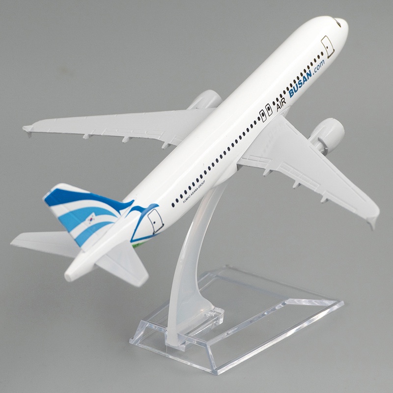 Korean Air Busan Airlines Airbus 320model Pesawat Diecast Metal A320 Pesawat Pesawat Mainan Pesawat