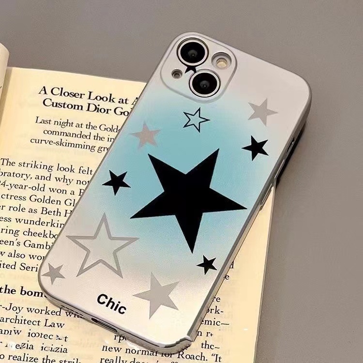 IPHONE Star Soft Case Kompatibel Untuk Iphone14 13 12 11 Pro Mini XS Max XR X8 7 6S+Plus Casing Ponsel Electroplate TPU Silikon Shockproof Cover