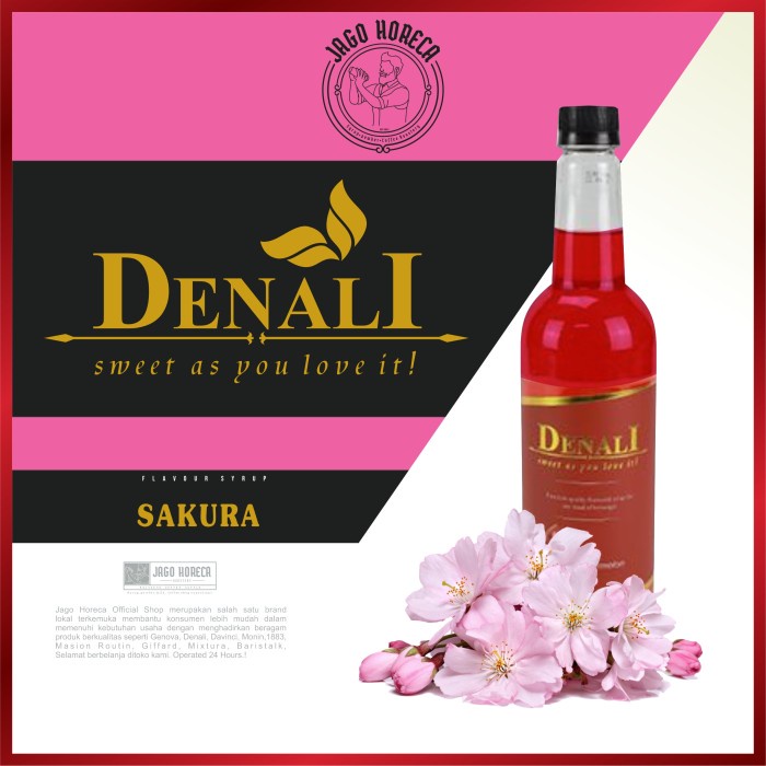 

Denali Syrup Sakura Flavour 750ml | Sirup Rasa Bunga Sakura 750 ml