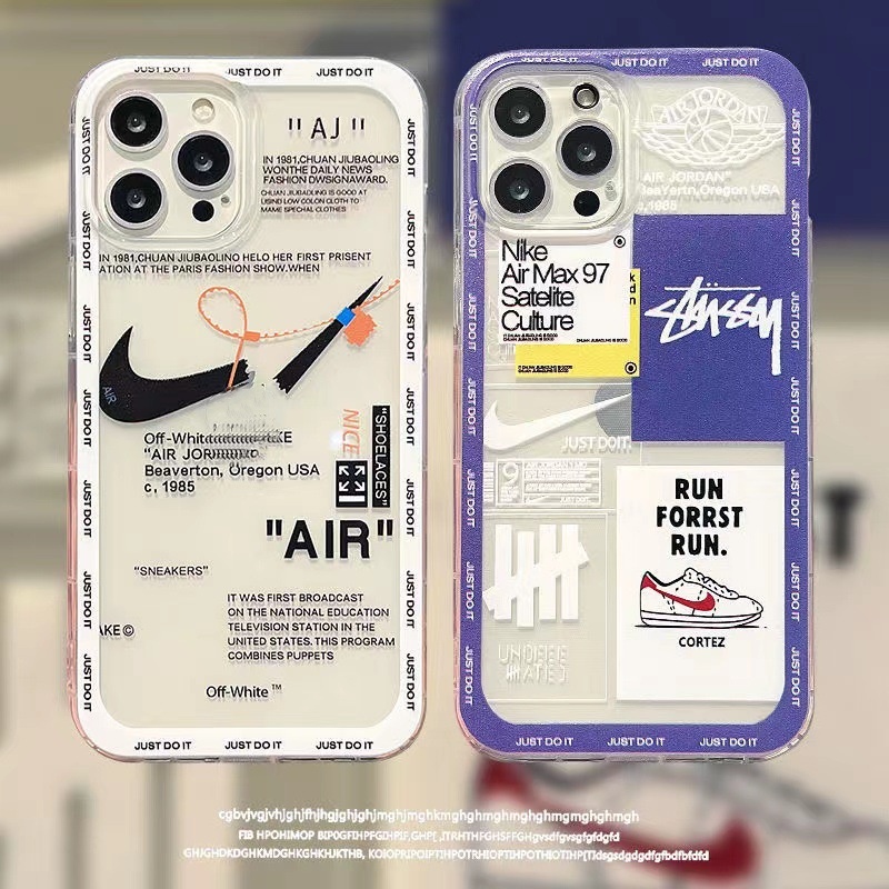 IPHONE Casing TPU Untuk Iphone11 12 13 Pro Max Xr X Xs Max7 8 Plus SE 2022 Tide Brand Label Silicone Soft Cover