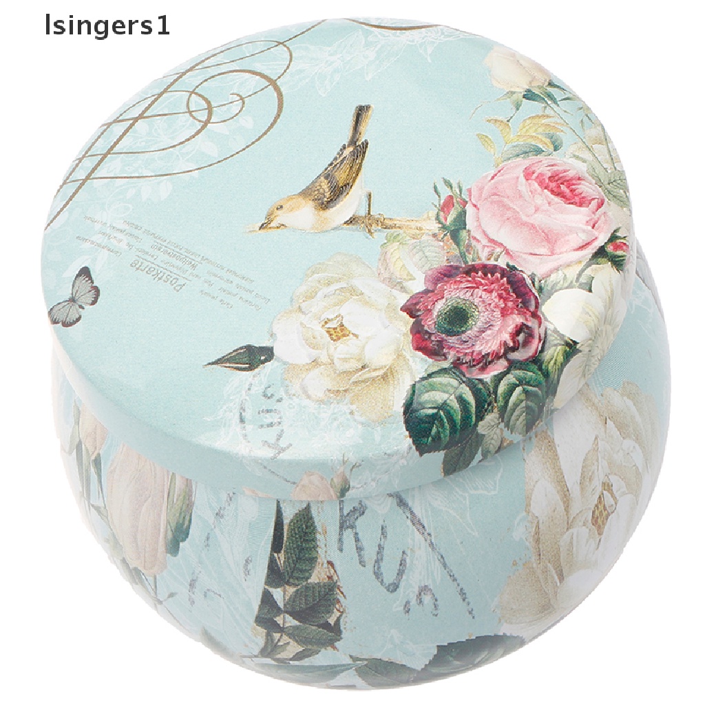 [lsingers1] 1pc Candy Tin Box Bulat Kotak Hadiah Tea Pot Handmade Toples Sabun Kemasan Case Butik