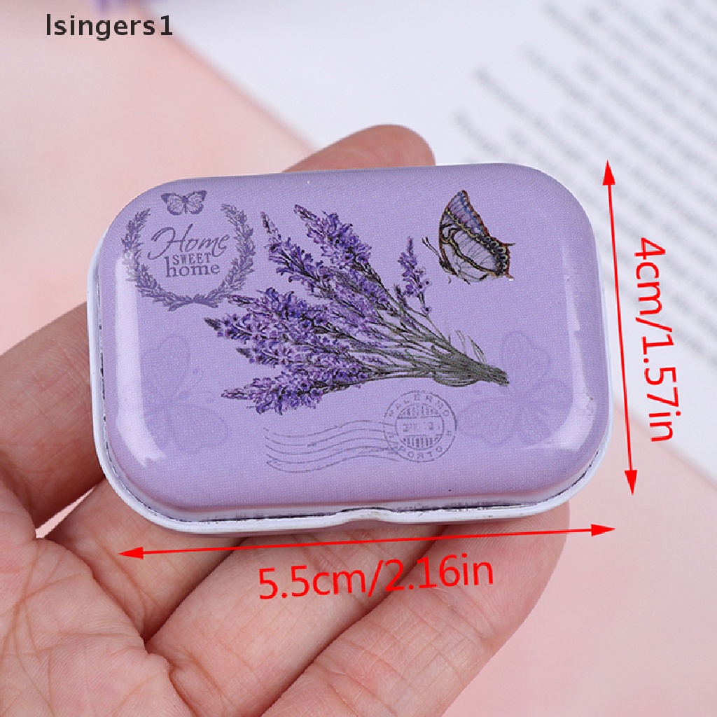 [lsingers1] Lavender mini box Sealed jar packing Kotak Perhiasan candy box Penyimpanan Kecil Butik