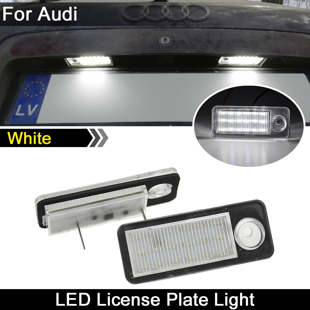 2pcs Lampu Angka Plat Nomor LED Belakang Putih Untuk Audi RS6 A6 C5/4B Avant/Wagon 1998-2005 RS6/RS6 Plus 2003-2005