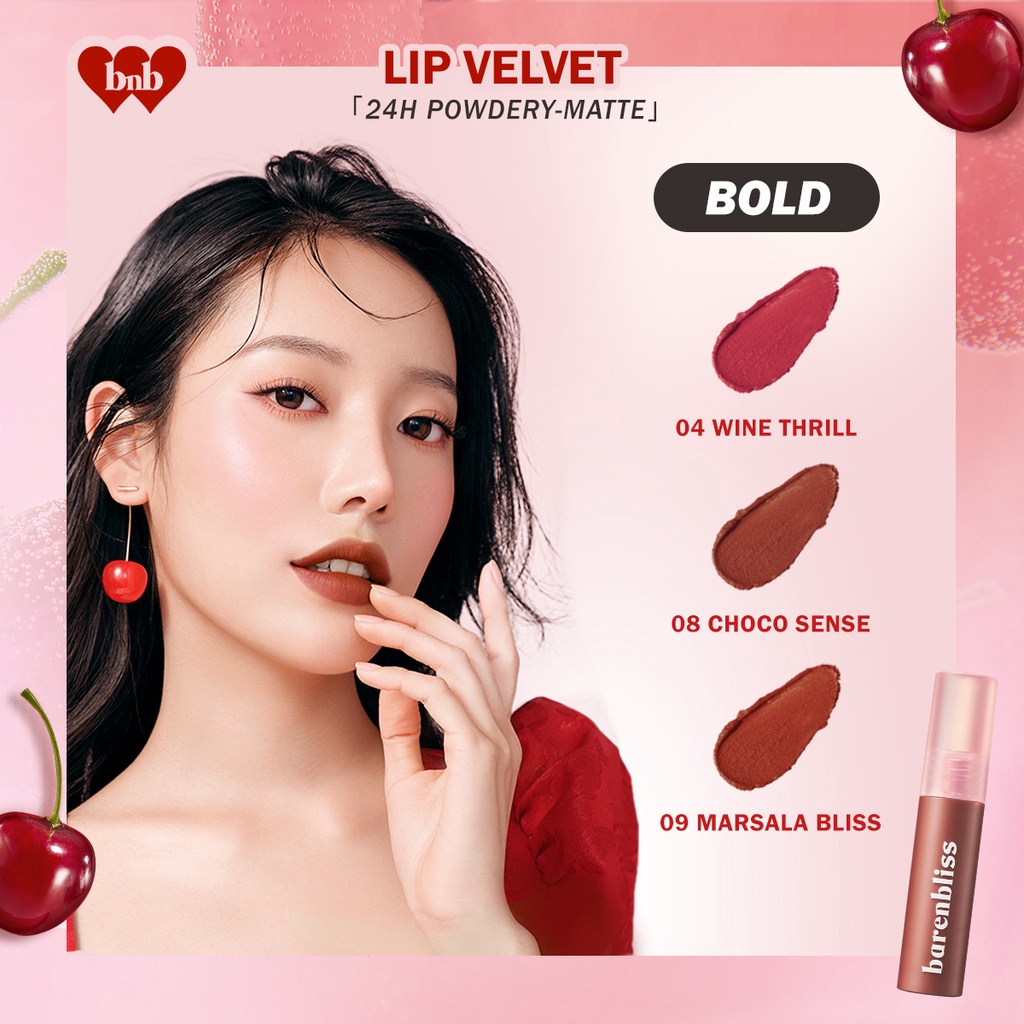 BNB Barenbliss Cherry Makes Cheerful Lip Velvet korea Lipcream