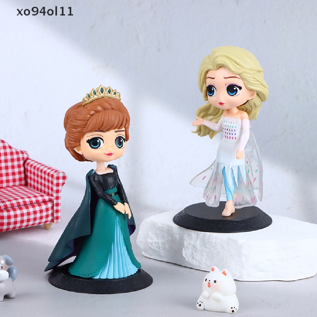 Xo 1Pc Disney New Q Posket Frozen Queen Princess Elsa Anna Figure Model Mainan Boneka OL