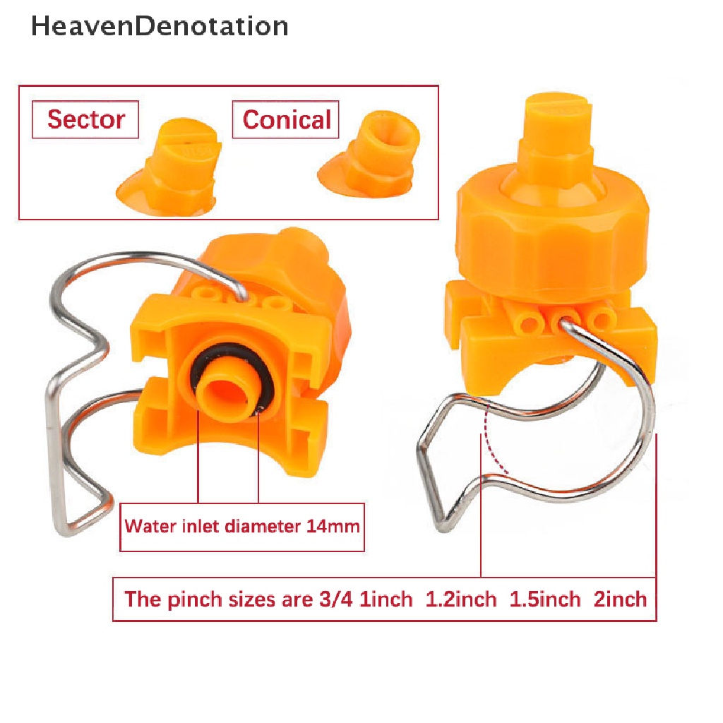 [HeavenDenotation] Kipas Angin Datar Bola Adjustable Full Cone Clamp Klip Nozzle Penyiraman Irigasi HDV