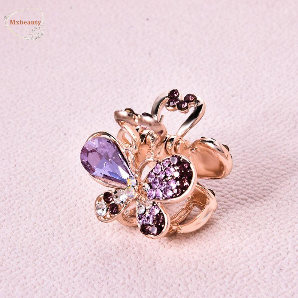 Mxbeauty Aksesoris Rambut Wanita Lucu Simple Hair Claw Rhinestone Alloy Properti Foto Gaya Korea Jepit