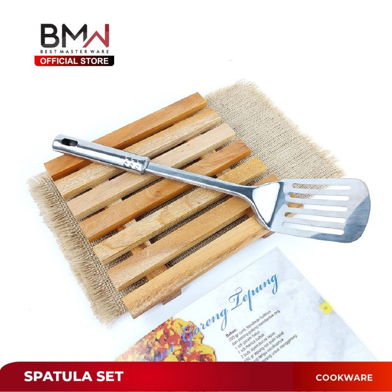 [BMW] Spatula stainless 4 pcs Spatula Elegant tahan panas Zharazu store