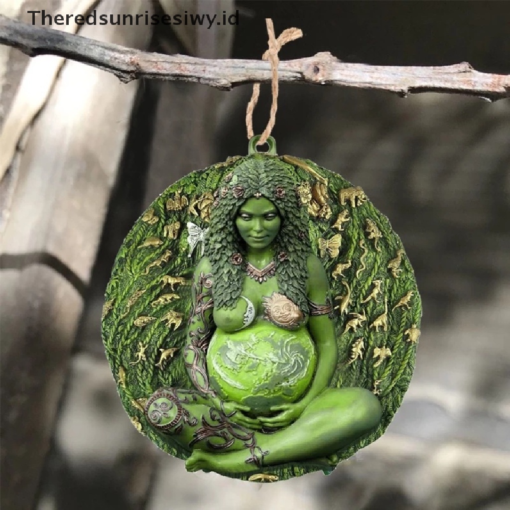 # Kado Mom &amp; PAPA DIY # Patung Bunda Bumi Liontin Bumi Millenial Gaia Mother Goddess Pendant Necklac~