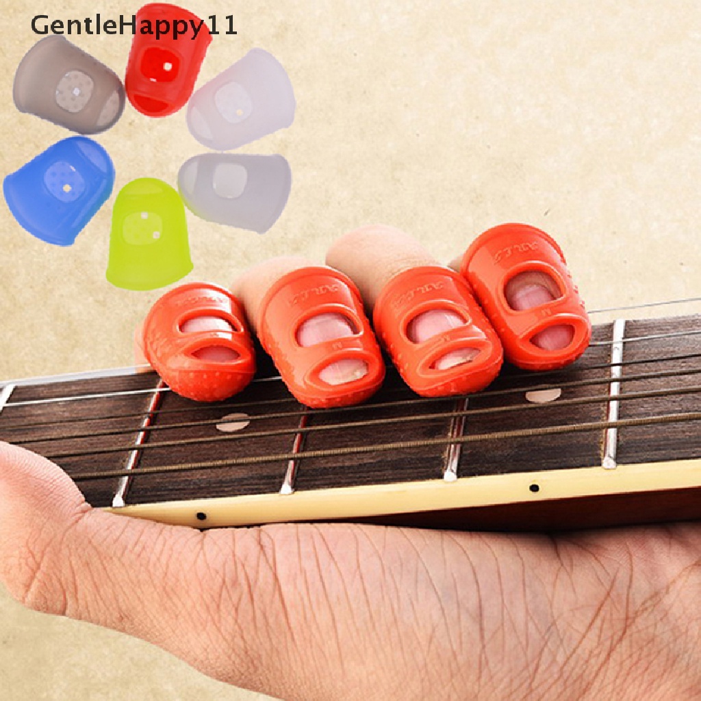 Gentlehappy 5pcs Silikon Finger Cot Untuk Bermain Gitar Protect Finger Cegah Press Pain id