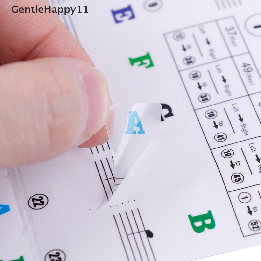 Gentlehappy 54 61 88kunci Keyboard Piano Elektronik Suara Stiker Nama Key Sticker id