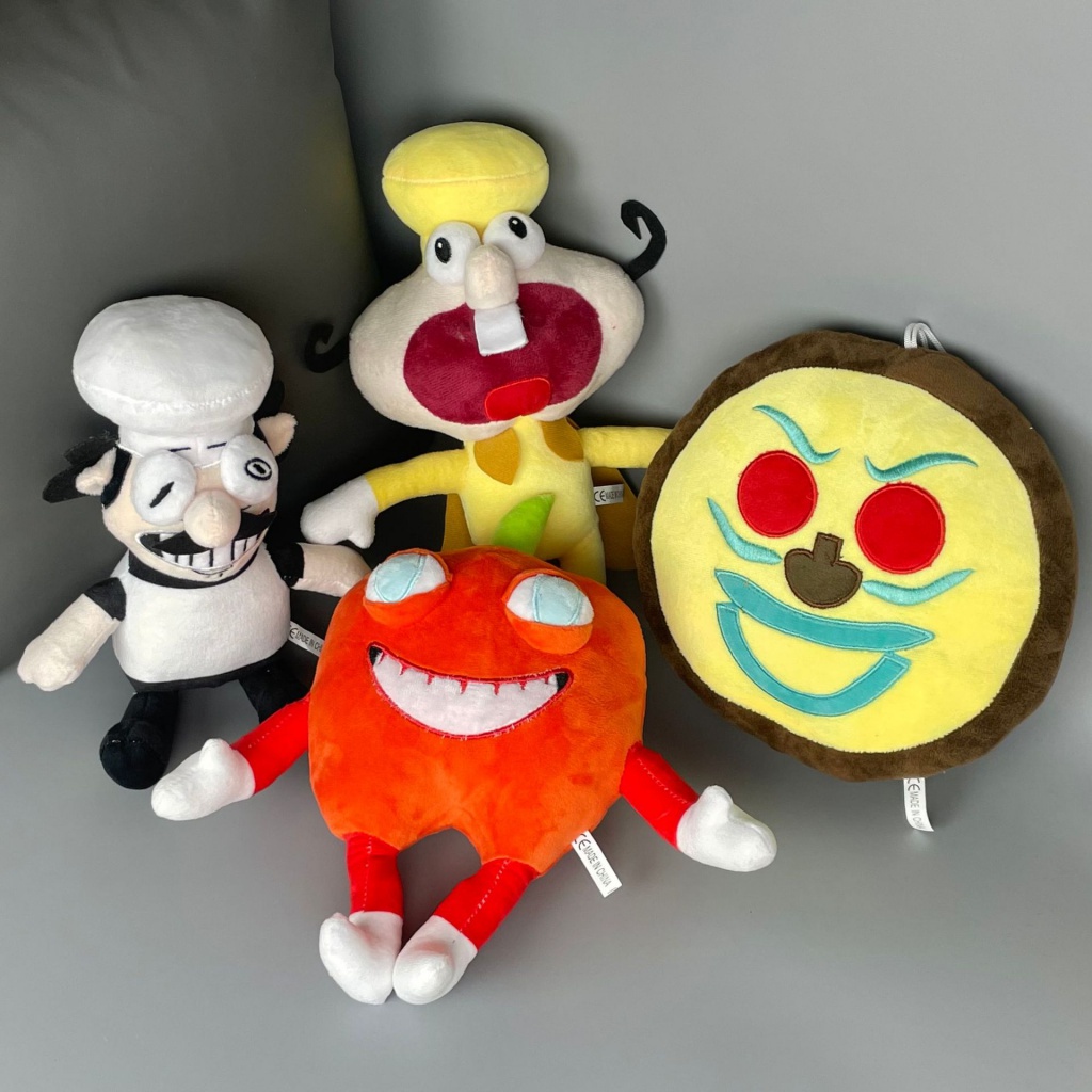 Pizza Tower peppinos Mainan Mewah Peppino Pizza Wajah Boneka Boneka Hadiah Untuk Permainan Boneka Mainan Untuk Anak-Anak