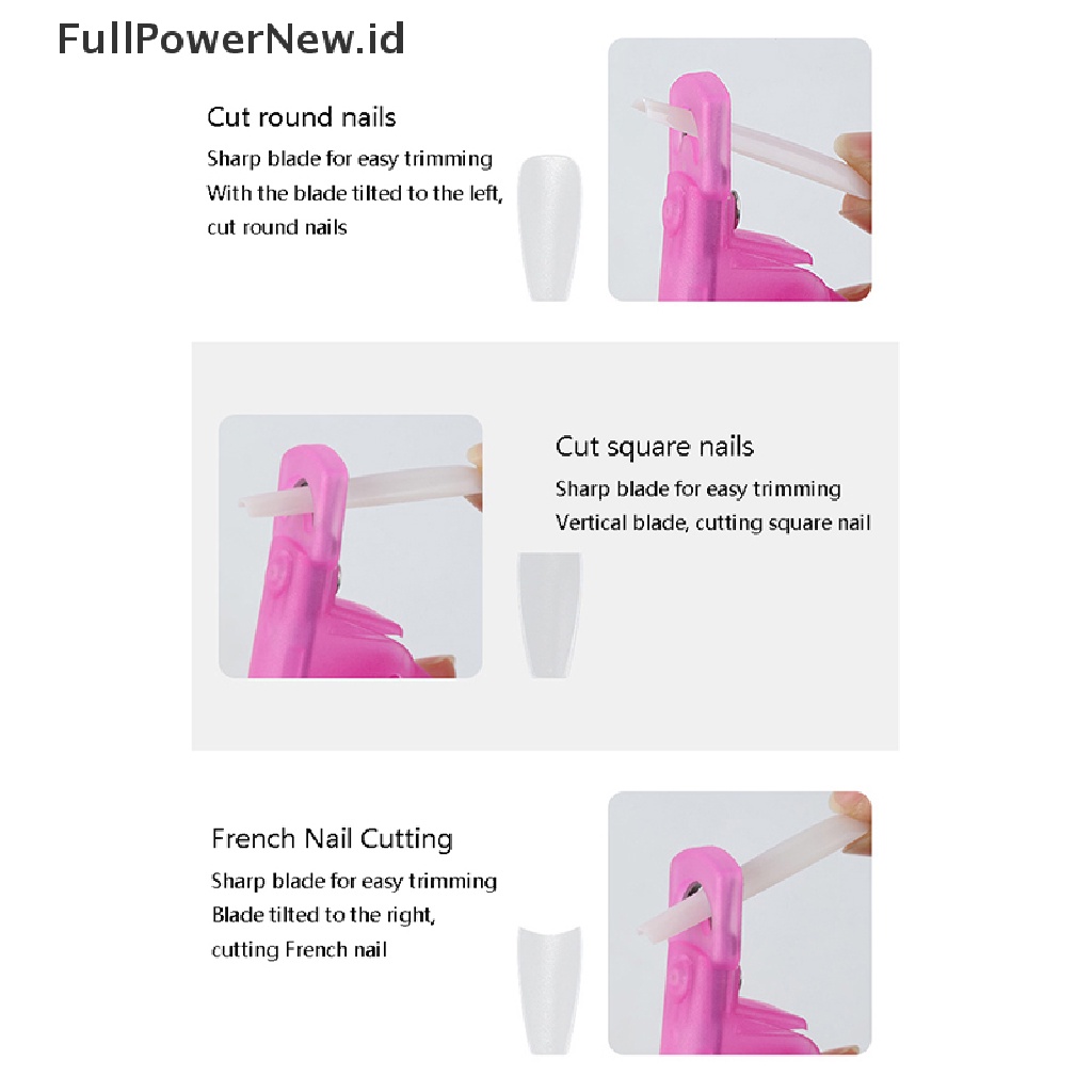 Power 1PC Gunting Kuku Gunting Kuku Palsu U-Edge Manicure Tips Cutter Nail Art ID